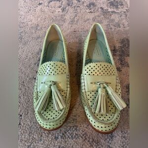 COACH mint green chic loafers size 6 woman